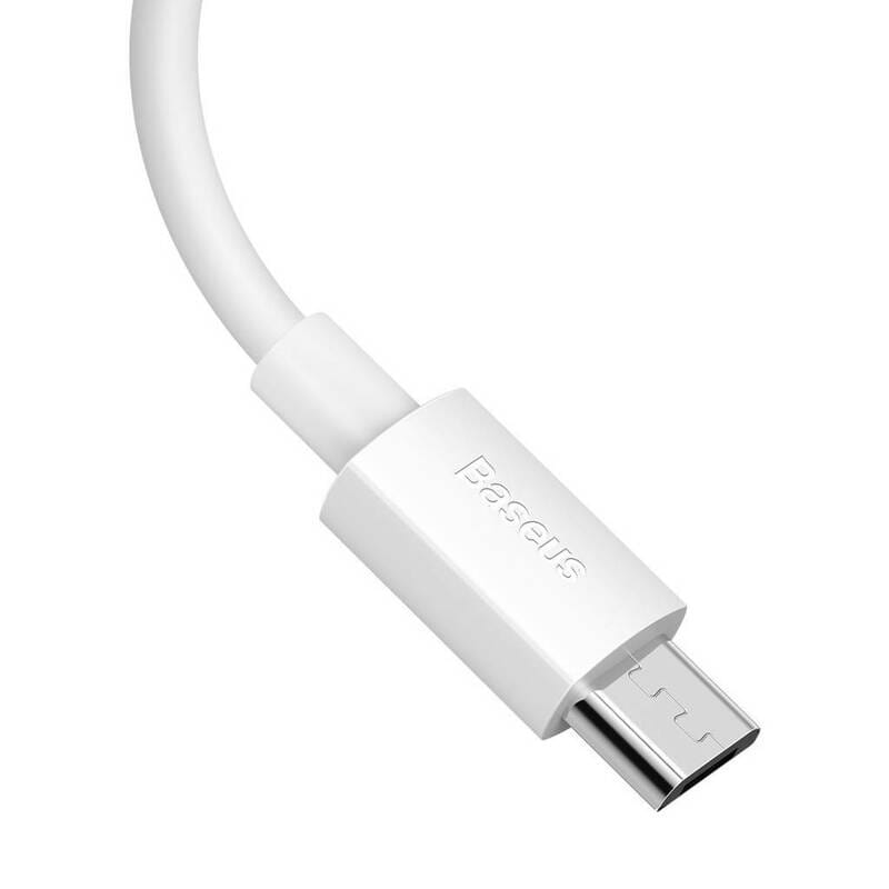 Кабель Baseus Simple Wisdom USB - micro USB (M/M), 1.5 м, White (TZCAMZJ-02)