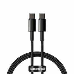 Кабель Baseus Tungsten Gold USB-C-USB-C, 2м Black (CATWJ-A01)