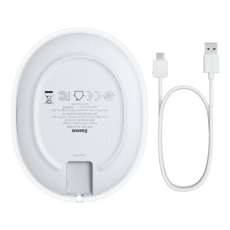 Беспроводное зарядное устройство Baseus Jelly 15W White (WXGD-02)