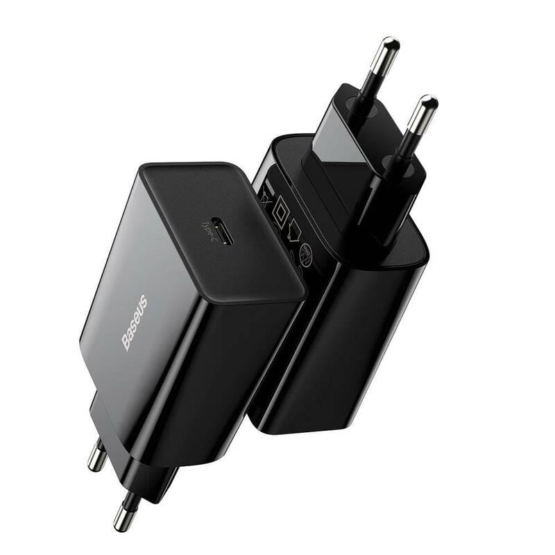 Сетевое зарядное устройство Baseus Speed Mini PD Charger (1USB-C) 20W Black (CCFS-SN01)