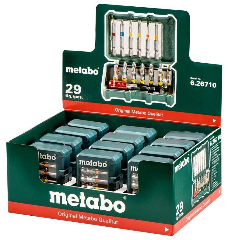 Набір біт Metabo BitBox 1/4, SL,PH,PZ,H,T, 25 мм, 50 мм, 29шт (626710000)