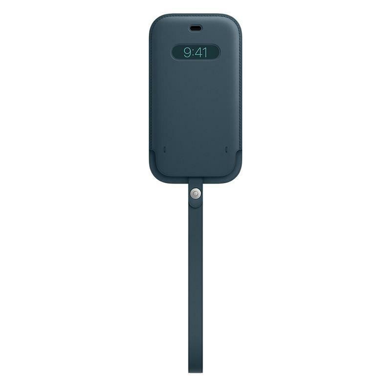 Чохол на руку Apple Leather Sleeve with MagSafe для Apple iPhone 12/12 Pro Baltic Blue (MHYD3)
