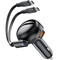 Фото - Автомобільний зарядний пристрій Acefast B13 (2xUSB-C+USB-A) + кабель USB Type-C 2in1, 53W Black (6974316282921) | click.ua