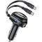 Фото - Автомобільний зарядний пристрій Acefast B13 (2xUSB-C+USB-A) + кабель USB Type-C 2in1, 53W Black (6974316282921) | click.ua