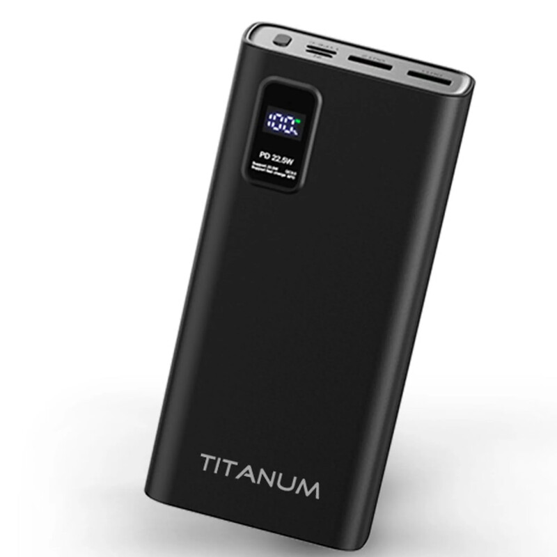 Универсальная мобильная батарея Titanum 727S 20000mAh, 22.5W Black