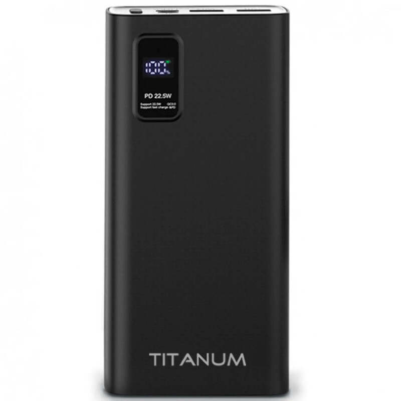 Универсальная мобильная батарея Titanum 727S 20000mAh, 22.5W Black