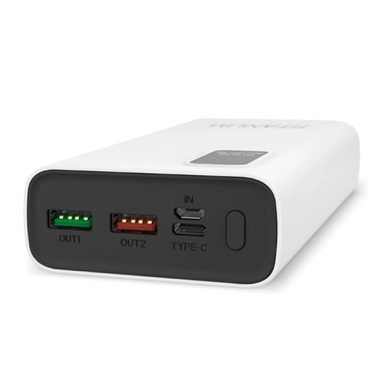 Универсальная мобильная батарея Titanum 727S 20000mAh, 22.5W White