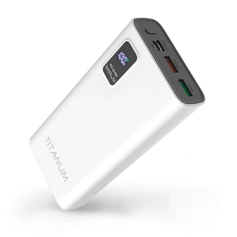 Универсальная мобильная батарея Titanum 727S 20000mAh, 22.5W White