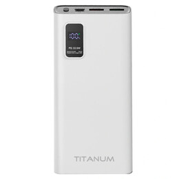 Универсальная мобильная батарея Titanum 727S 20000mAh, 22.5W White