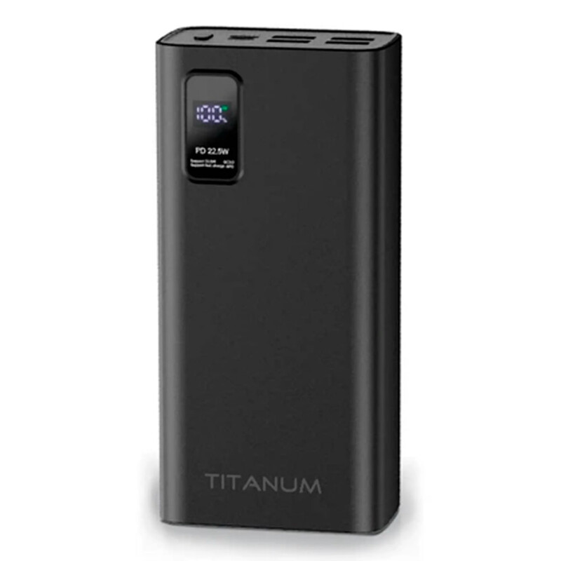 Универсальная мобильная батарея Titanum 728S 30000mAh, 22.5W Black