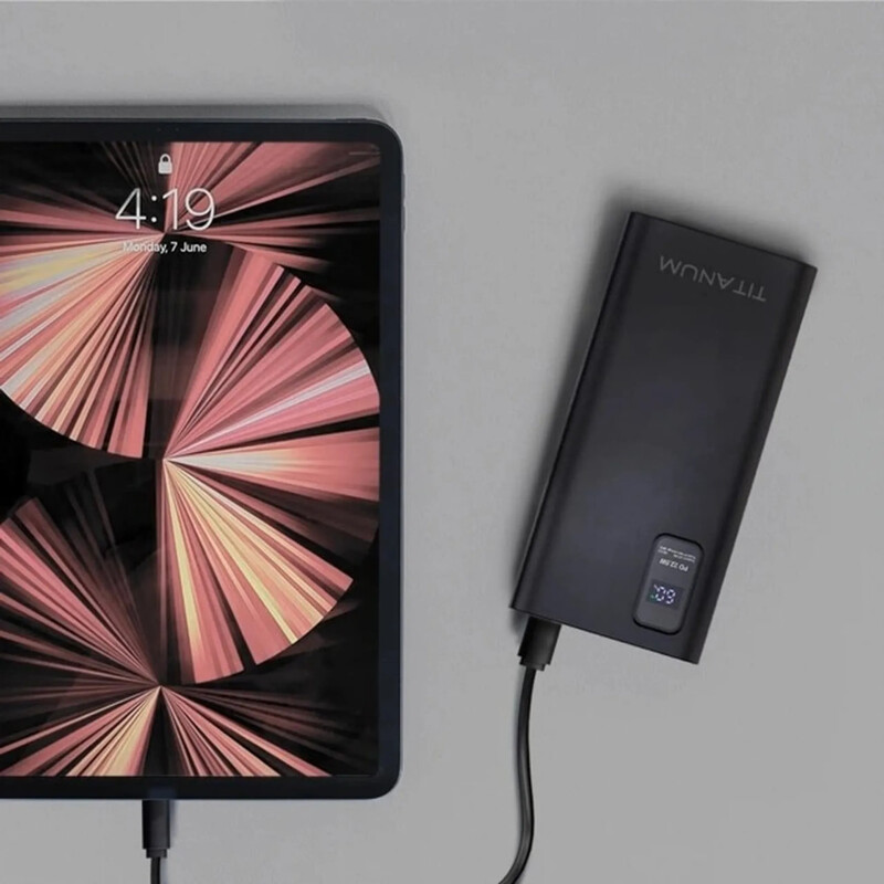 Универсальная мобильная батарея Titanum 728S 30000mAh, 22.5W Black