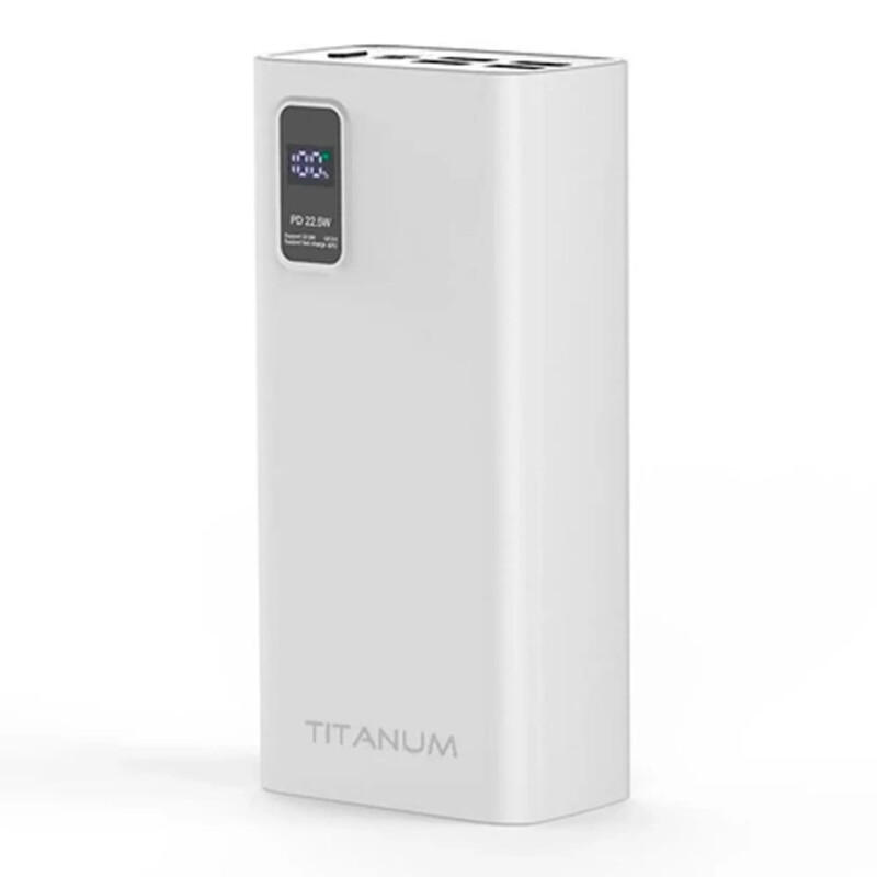 Универсальная мобильная батарея Titanum 728S 30000mAh, 22.5W White