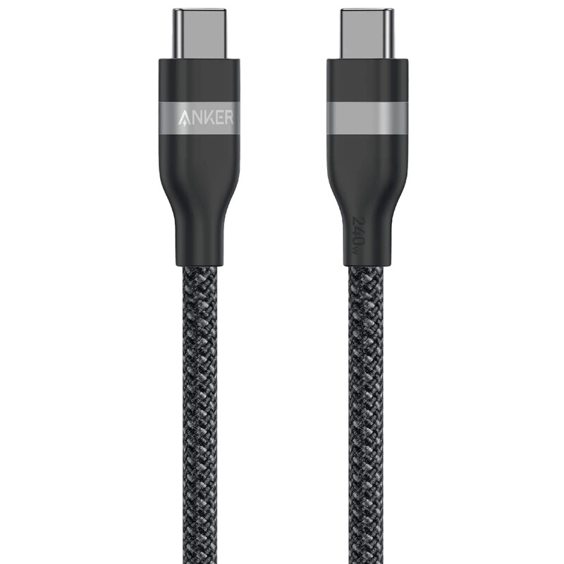 Кабель Anker Upcycled-Braided USB-C - USB-C (M/M), 240W, 1.8 м, Black (A82E2H12)