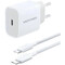Фото - Сетевое зарядное устройство Vention G16W0 20W USB-C White + кабель USB Type-C (G16W0-EU) | click.ua