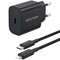 Фото - Мережевий зарядний пристрій Vention G17B0 20W USB-C Black + кабель Lightning (G17B0-EU) | click.ua