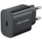 Фото - Мережевий зарядний пристрій Vention G17B0 20W USB-C Black + кабель Lightning (G17B0-EU) | click.ua