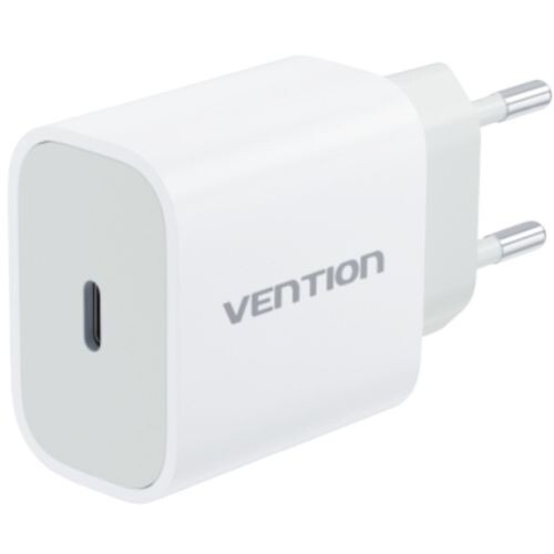 Сетевое зарядное устройство Vention G17W0 20W USB-C White + кабель Lightning (G17W0-EU)