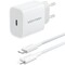 Фото - Сетевое зарядное устройство Vention G17W0 20W USB-C White + кабель Lightning (G17W0-EU) | click.ua