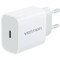 Фото - Сетевое зарядное устройство Vention G17W0 20W USB-C White + кабель Lightning (G17W0-EU) | click.ua