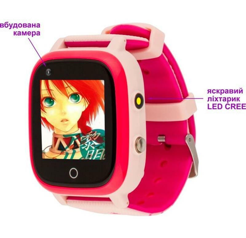 Детские смарт-часы AmiGo GO005 4G WIFI Thermometer Pink