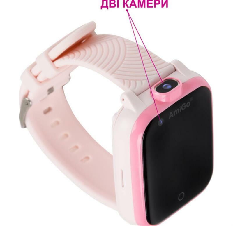 Дитячий смарт-годинник AmiGo GO006 GPS 4G WIFI Videocall Pink