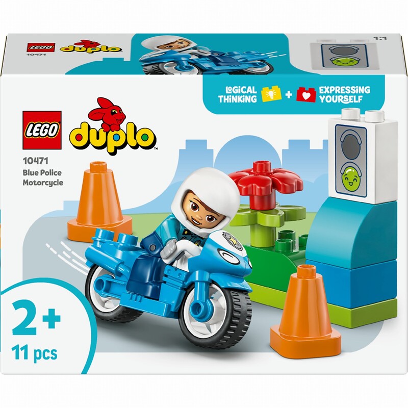 Конструктор LEGO Duplo Town Синий полицейский мотоцикл (10471)