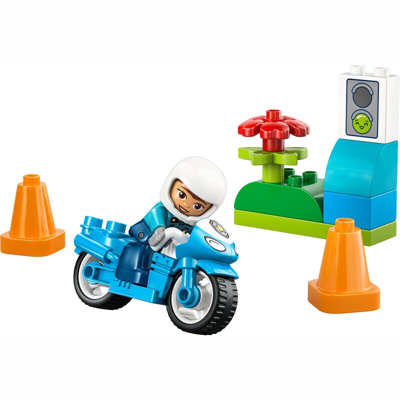 Конструктор LEGO Duplo Town Синий полицейский мотоцикл (10471)