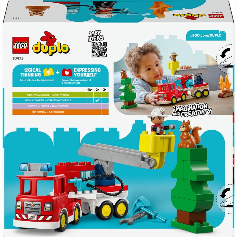 Конструктор LEGO Duplo Town Пожарная машина со шлангом и пожарным (10473)