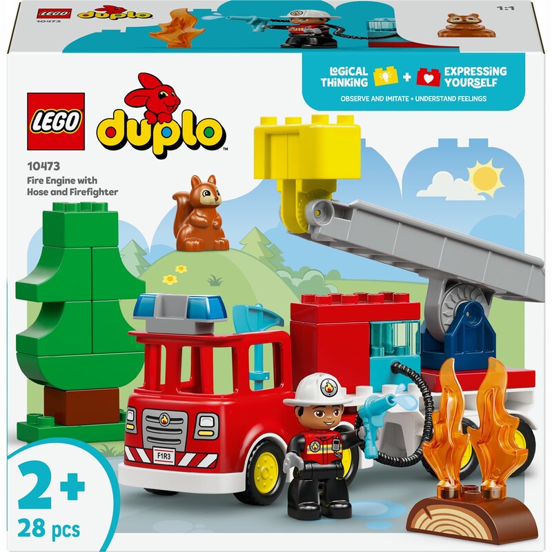 Конструктор LEGO Duplo Town Пожарная машина со шлангом и пожарным (10473)