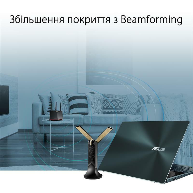 Бездротовий адаптер Asus USB-AX56 (90IG06H0-MO0R00)