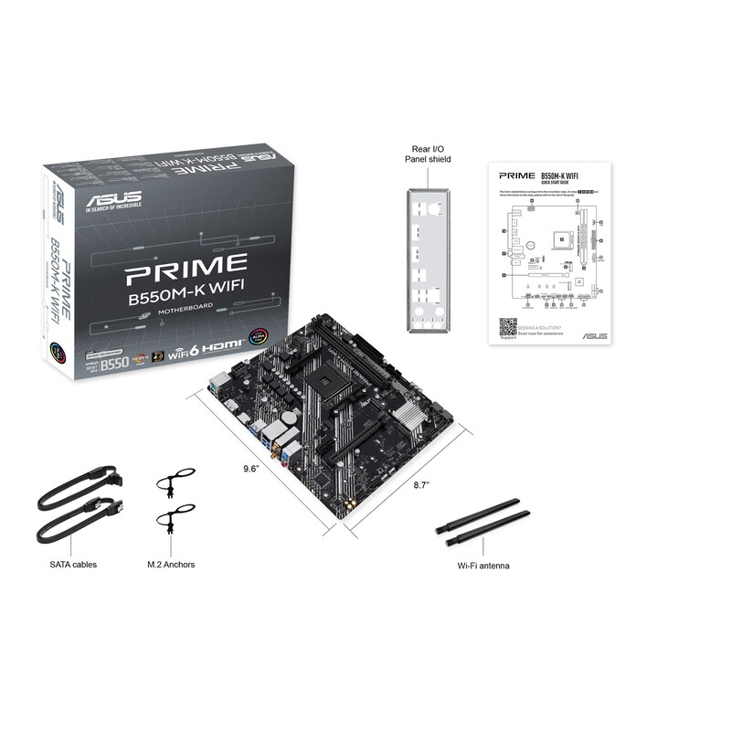Материнская плата Asus Prime B550M-K WiFi Socket AM4
