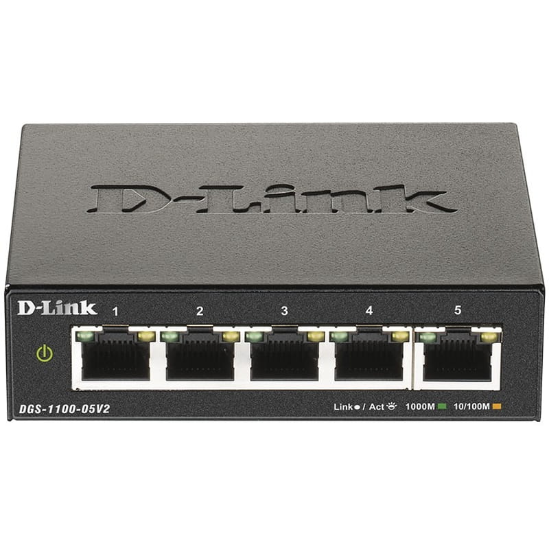 Коммутатор D-Link DGS-1100-05V2 (5xGE Easy Smart)
