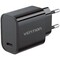 Фото - Мережевий зарядний пристрій Vention G18B0 30W USB-C Black + кабель USB Type-C (G18B0-EU) | click.ua