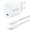 Фото - Мережевий зарядний пристрій Vention G18W0 30W USB-C White + кабель USB Type-C (G18W0-EU) | click.ua