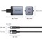 Фото - Мережевий зарядний пристрій Vention FCDH0 45W 2xUSB-C Black + кабель USB Type-C (TZ-FCDH0-EU) | click.ua
