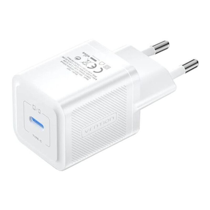Сетевое зарядное устройство Vention FEPW0 20W USB-C White + кабель USB Type-C (TZ-FEPW0-EU-01)