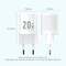 Фото - Сетевое зарядное устройство Vention FEPW0 20W USB-C White + кабель USB Type-C (TZ-FEPW0-EU-01) | click.ua