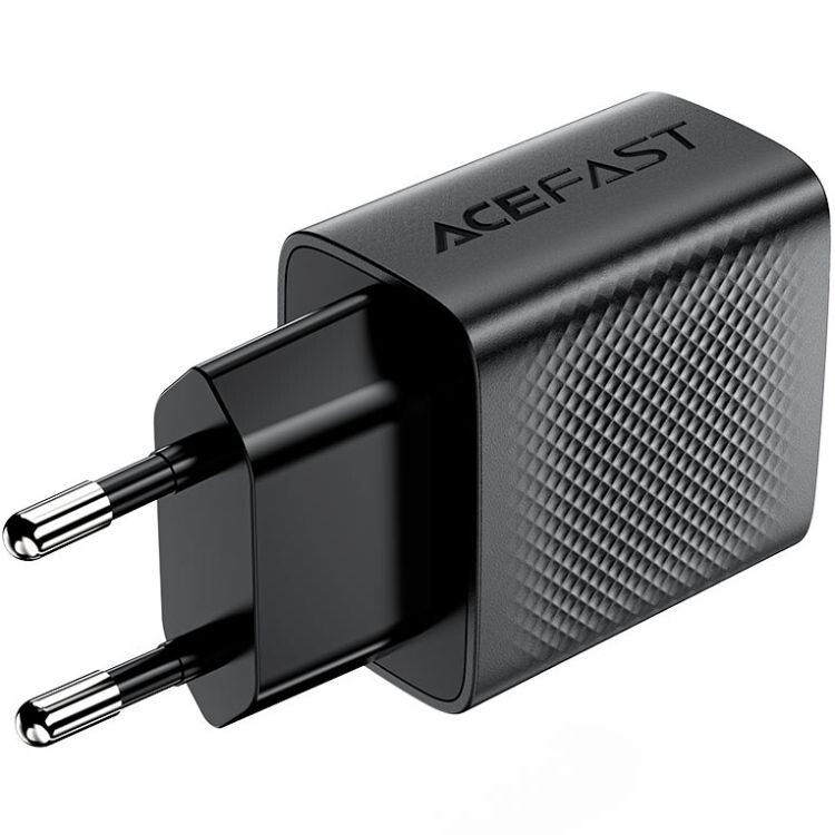 Сетевое зарядное устройство Acefast A86 12W 2xUSB-A Black (6974316283270)