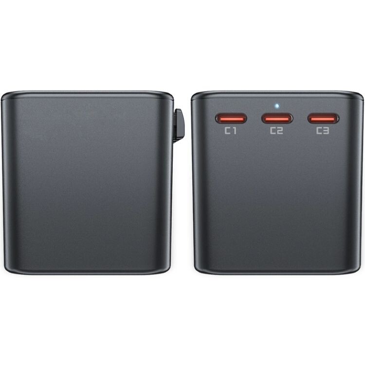 Сетевое зарядное устройство Acefast GaN Z1 Travel 72W 2xUSB-A+3xUSB-C Black (6974316282495)
