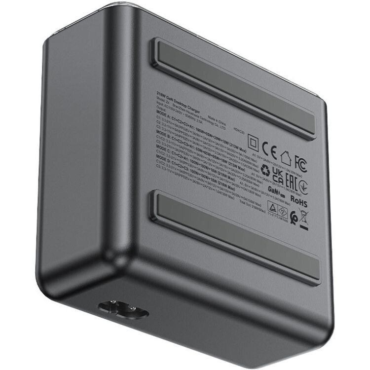 Сетевое зарядное устройство Acefast GaN Z4 Travel 218W USB-A+3xUSB-C Black (6974316282587)