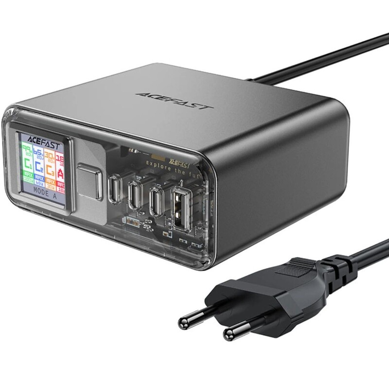 Сетевое зарядное устройство Acefast GaN Z4 Travel 218W USB-A+3xUSB-C Black (6974316282587)