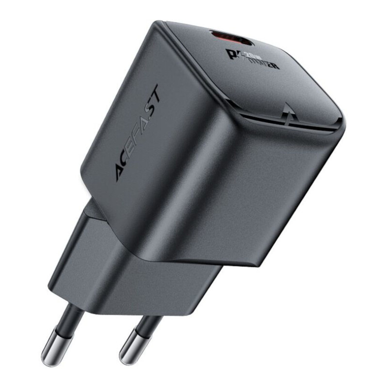 Сетевое зарядное устройство Acefast GaN A73 mini 20W USB-C Black (6974316282648)
