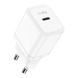 Мережевий зарядний пристрій Cudy 20W GaN USB-C White (CH20_EU)