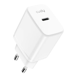 Мережевий зарядний пристрій Cudy 25W GaN USB-C White (CH25_EU)