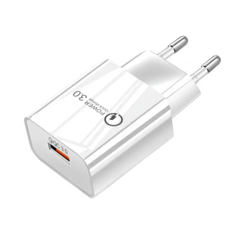 Мережевий зарядний пристрій China B00738 18W USB-A White (B00738)
