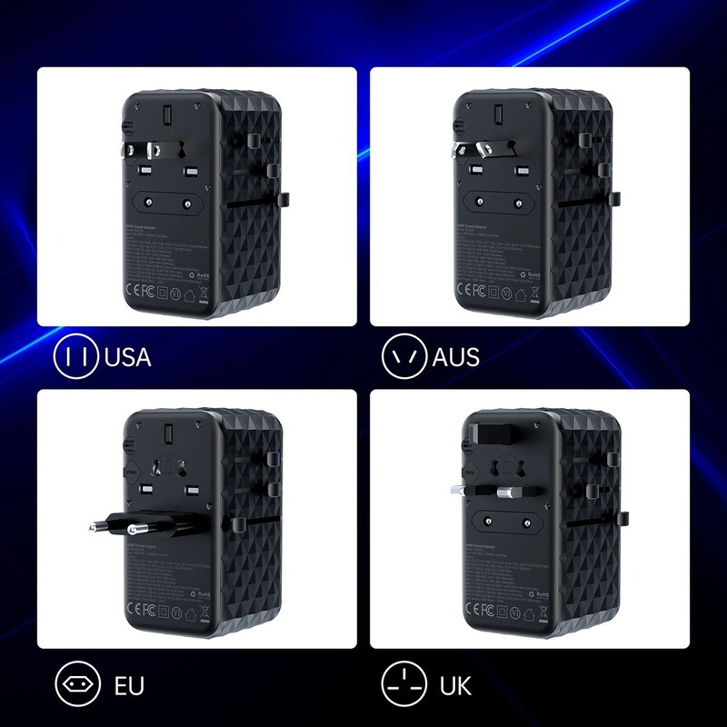 Сетевое зарядное устройство Choetech сharger diamond 100W 2xUSB-A+2xUSB-C Black (PD6028-BK)