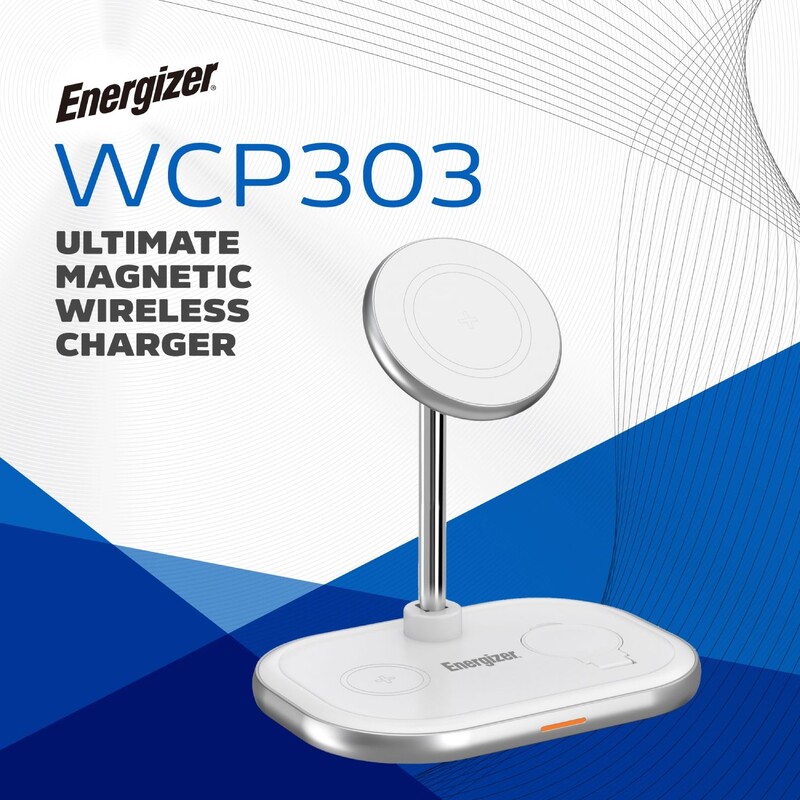Беспроводное зарядное устройство Energizer WCP303 3-in-1 15W White (WCP303)