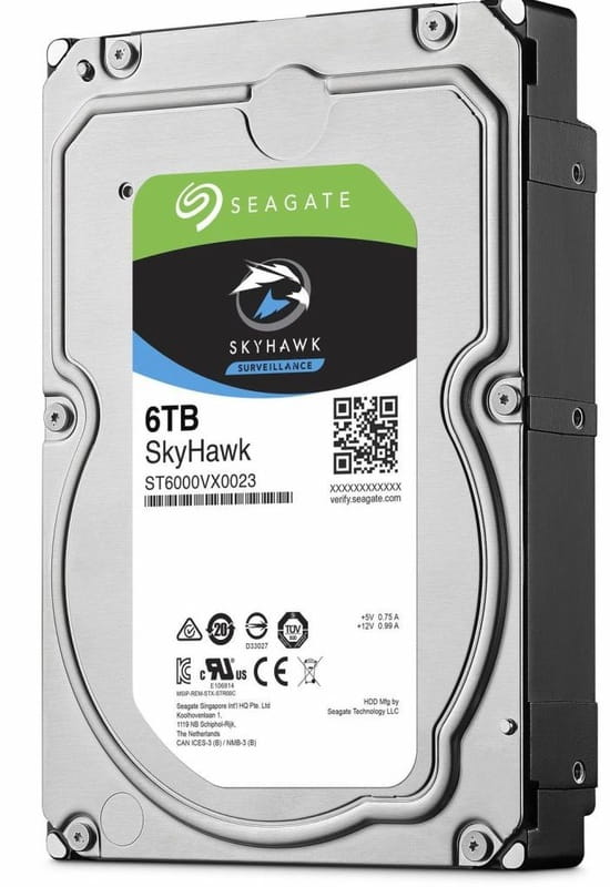 Накопичувач HDD SATA 6.0TB Seagate SkyHawk Surveillance 256MB (ST6000VX001)
