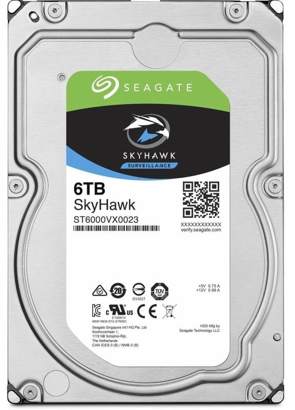 Накопичувач HDD SATA 6.0TB Seagate SkyHawk Surveillance 256MB (ST6000VX001)