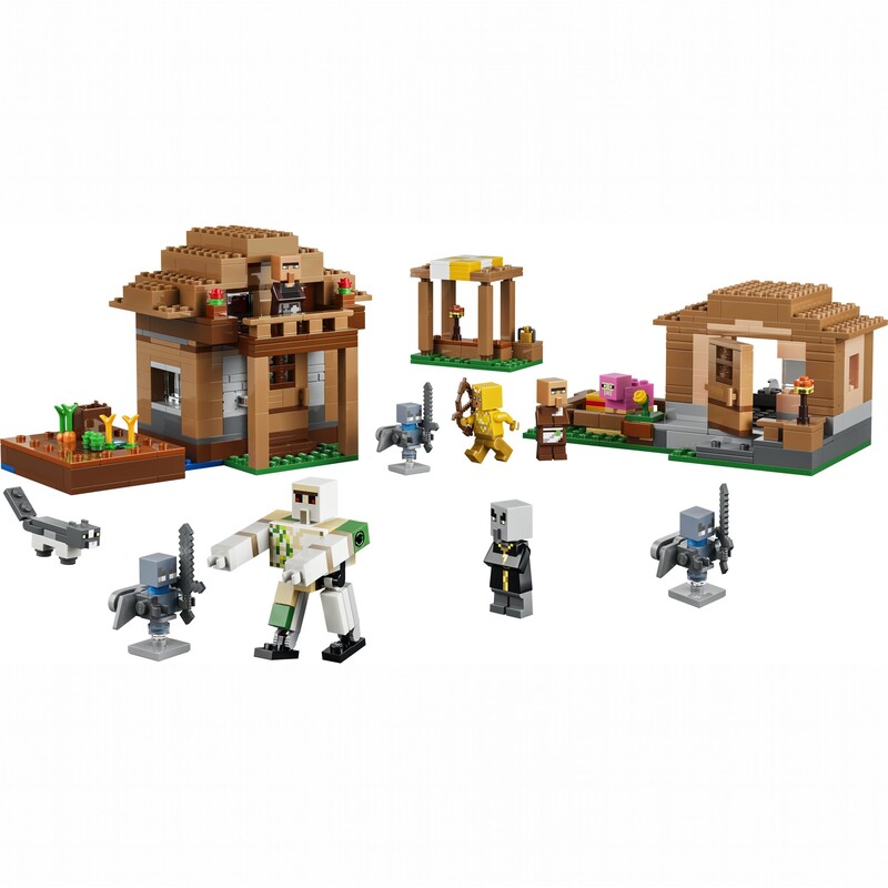 Конструктор LEGO Minecraft Нападение вызывателя на деревню (21596)